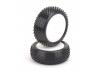 Schumacher Mezzo Tyre Front 4WD - Silver - Pre-Glued (2)
