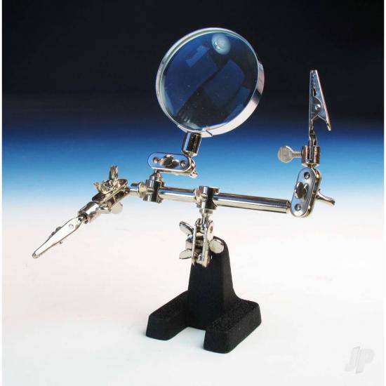 Modelcraft Helping Hand With Glass Magnifier
