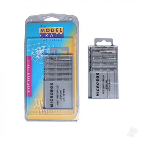 Modelcraft Microbox Drill Set 0.3-1.6mm (20) (PDR4001)