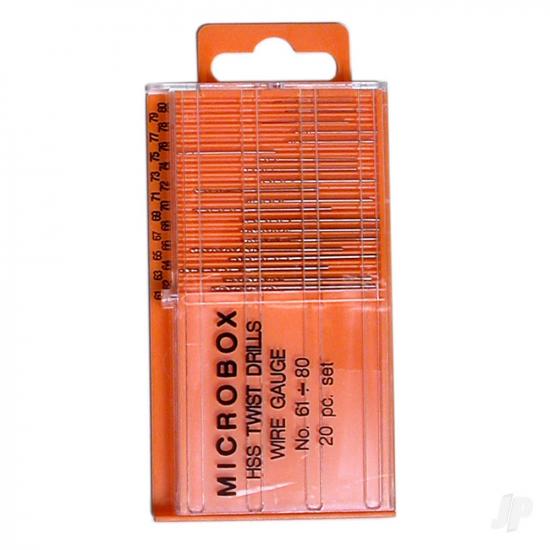Modelcraft Microbox Drill Set 61-80 (20) (PDR4004)