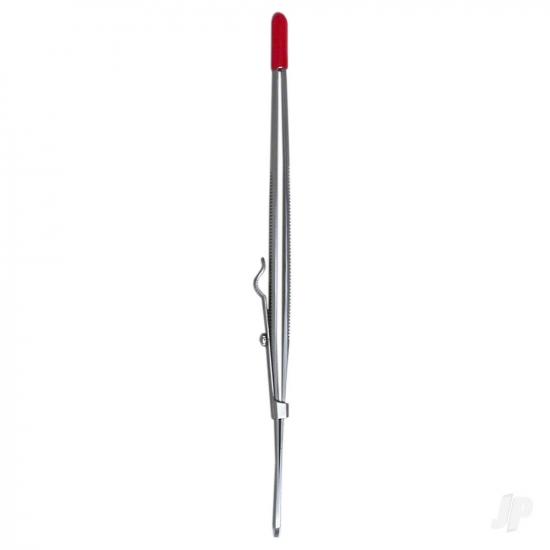 Modelcraft Fine Serrated Locking Stainless Steel Tweezers (PTW1093/Fr)