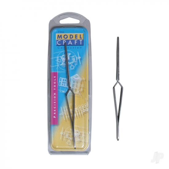 Modelcraft Straight Tip Reverse Action Blunt End Tweezers (160mm) (PTW1126)