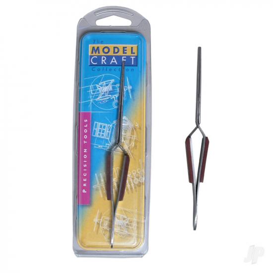 Modelcraft Reverse Action Tweezers Straight Tip/Fibre Grip (160mm) (PTW1127)