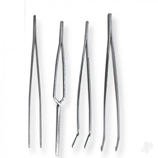 Modelcraft 4 Piece Stainless Steel Tweezers Set (PTW5000)