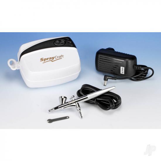 Spraycraft SP30Kc Airbrush + Compressor Kit (Top Feed)