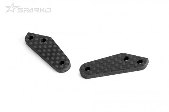 Sparko F8 Carbon Fiber Steering Knuckle Plate(R=L) 3.0mm (2)
