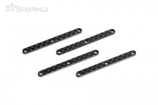 Sparko F8 Carbon Fiber Front Upper Arm Inserts (R=L) 1.5mm (4)