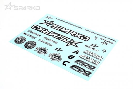 Sparko F8 Body Sticker-Black and White