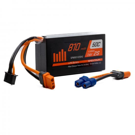 Spektrum 810mAh 2S 7.4V 50C Mini Smart G1 LiPo - IC2 (Fits Losi Mini Cars)