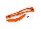 Traxxas Chassis brace, front, 6061-T6 aluminium (orange-anodised/ 2.5x6mm CCS (with threadlock) (2)