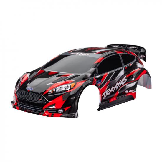 Traxxas Body, Ford Fiesta ST Rally Brushless, red (painted, decals applied)