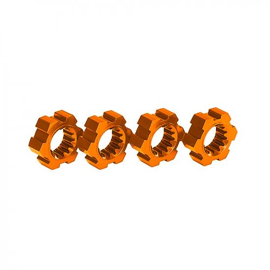 Traxxas Wheel hubs, hex, aluminium (orange-anodised) (4)