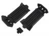 Traxxas Skid plate, front (1), rear (1)/ rubber impact cushion (1)