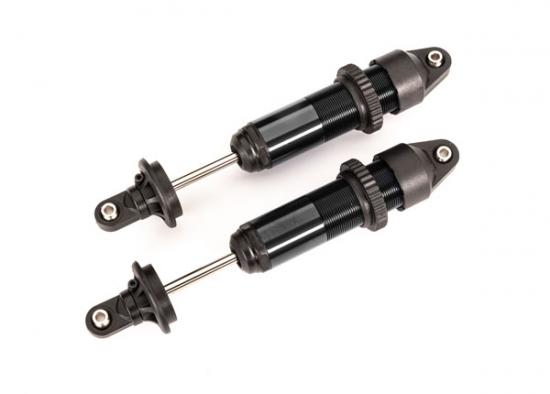 Traxxas Shocks, GTX, medium (aluminium, black-anodised) (fully assembled w/o springs) (2)