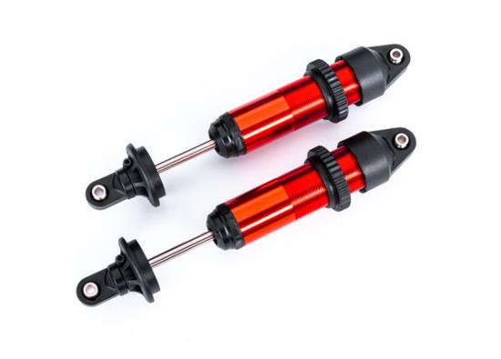 Traxxas Shocks, GTX, medium (aluminium, red-anodised) (fully assembled w/o springs) (2)