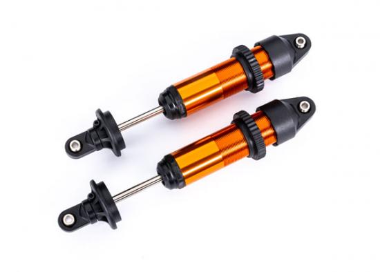 Traxxas Shocks, GTX, medium (aluminium, orange-anodised) (fully assembled w/o springs) (2)