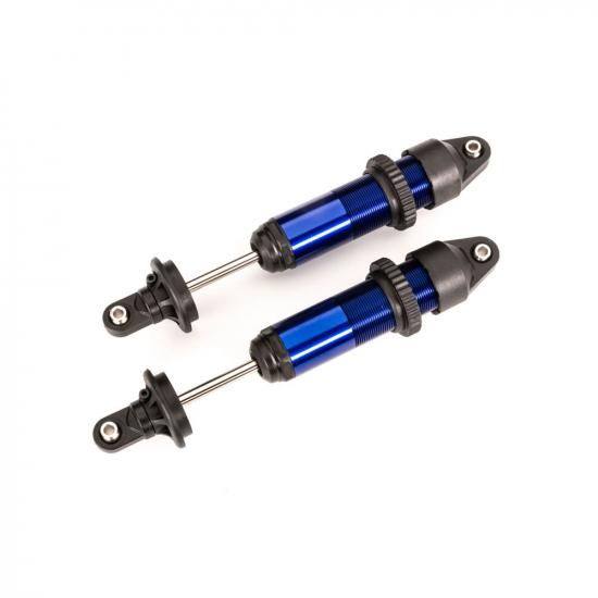 Traxxas Shocks, GTX, medium (aluminium, blue-anodised) (fully assembled w/o springs) (2)