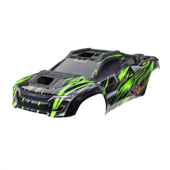Traxxas XRT Ultimate Bodyshell - Pre Painted Green (Assembled with front + rear body supports for clipless mounting, roof + hood skid pads)
