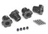 Traxxas Wheel hubs, splined, 17mm (gray-anodised) (4)/ 4x5 GS (4), 3x14mm pin (4)