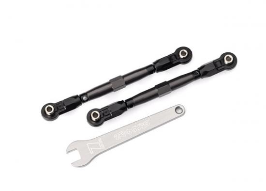Traxxas Toe links, front (TUBES gray-anodised, 7075-T6 aluminium, stronger than titanium) (88mm) (2)/ rod ends, rear (4)/ rod ends, front (4)/ aluminium wrench (1)