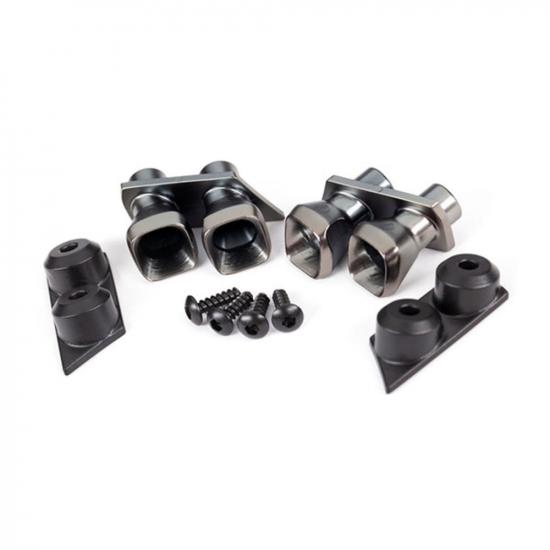 Traxxas Exhaust tips (2) / exhaust tip mounts (2) / 26X8 BCS (4)