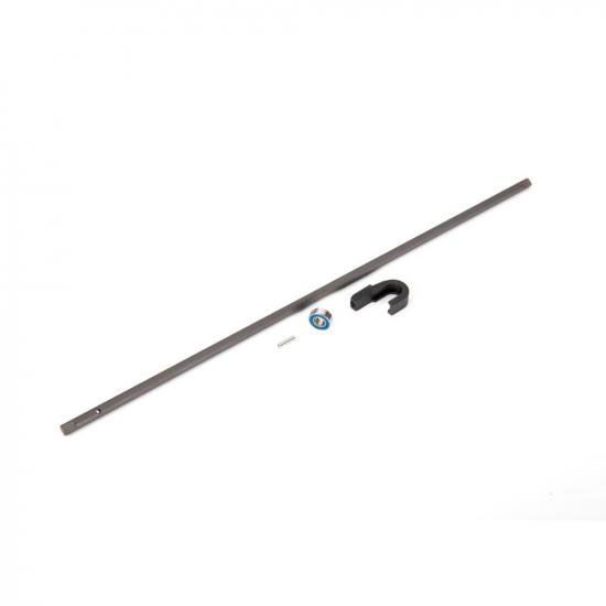 Traxxas Driveshaft, center, steel (278mm) / pin / support, center driveshaft / 5x11x4 bearing