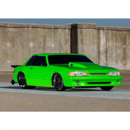 Traxxas Body, Ford Mustang, Fox Body, red (painted, decals applied) (includes side mirrors, wing, wing retainer, rear body mount posts, foam body bumper, + mounting hardware)
