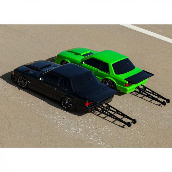 Traxxas Body, Ford Mustang, Fox Body, red (painted, decals applied) (includes side mirrors, wing, wing retainer, rear body mount posts, foam body bumper, + mounting hardware)