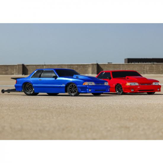 Traxxas Body, Ford Mustang, Fox Body (clear, requires painting)/ window masks/ decal sheet