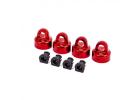 Traxxas Shock caps, aluminium (red-anodised), GT-MAXX Shocks (4) / spacers (4) (for Sledge)