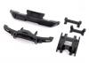 Traxxas Front bumper with winch/ rear bumper/ bumper mounts, front + rear/ centre skidplate