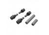 Traxxas Driveshafts, center, female, 6061-T6 aluminium (dark titanium-anodised) (front + rear) (for use with 9751 metal center driveshafts)