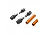 Traxxas Driveshafts, center, female, 6061-T6 aluminium (orange-anodised) (front + rear) (for use with 9751 metal center driveshafts)