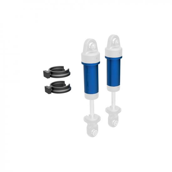 Traxxas Body, GTM Shock, 6061-T6 Aluminium (blue-anodised) (includes spring pre-load spacers) (2) ** CLEARANCE **