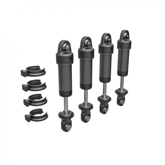 Traxxas Shocks, GTM, 6061-T6 Aluminium (grey-anodised) (fully assembled w/o springs) (4)