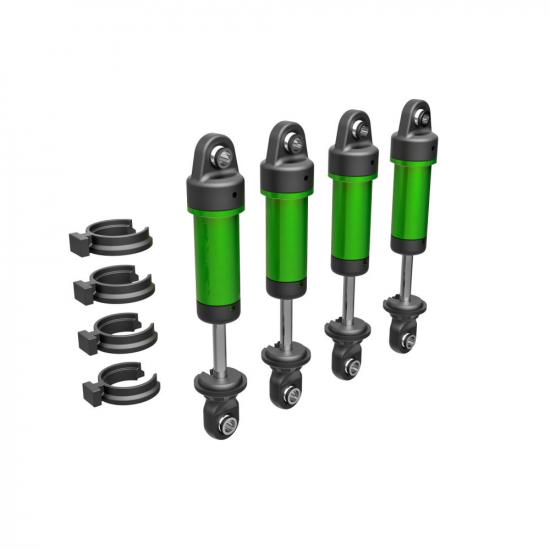 Traxxas Shocks, GTM, 6061-T6 Aluminium (green-anodised) (fully assembled w/o springs) (4)