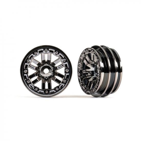 Traxxas Wheels, 1.0in (black chrome) (2) ** CLEARANCE **