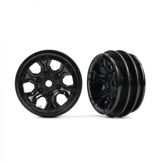 Traxxas Wheels, 1.0in (black chrome) (2) ** CLEARANCE **