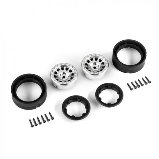 Traxxas Wheels, Method 105 1.0in, (satin chrome) (2)