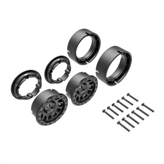 Traxxas Wheels, Method 105 1.0, (black, beadlock) (2)