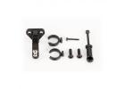 Traxxas Trailer hitch (assembled)/ trailer coupler/ 3mm spring pre-load spacers (2)/ 2.5x8mm BCS (2)/ 1.6x10mm BCS (self-tapping) (1)