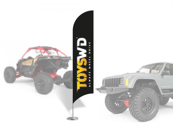 Crawler Park Toyswd 1:10 Scale Beach Flags (2Pcs)