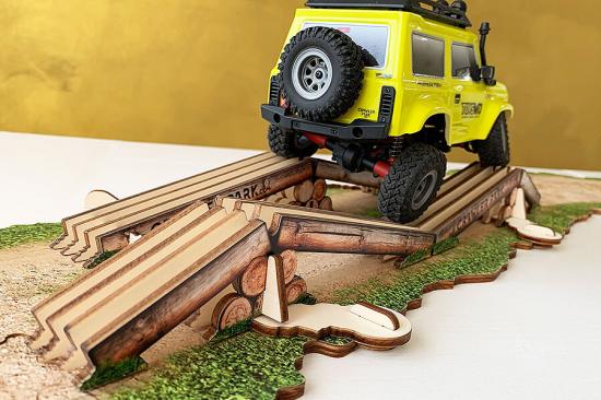 ToysWD Axes Crossing Obstacle For 1/24 RC Crawler Park Circuit