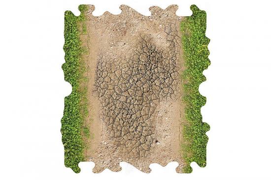 ToysWD 2 X Dirt And Grass Half Straights For 1/24 RC Crawler
