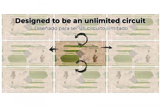 ToysWD Carpet Circuit Of 200 X 100Cm For 1/24 RC Crawler Park