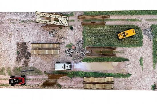 ToysWD Carpet Circuit Of 200 X 100Cm For 1/24 RC Crawler Park