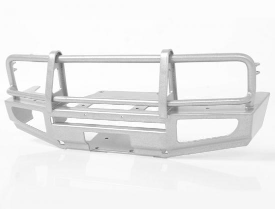 RC4WD Trifecta Front Bumper - Sliders + Side Bars For Land Cruiser Lc70 Body (Silver)