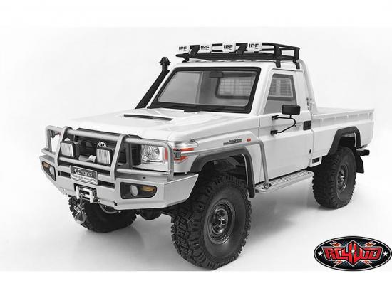 RC4WD Trifecta Front Bumper - Sliders + Side Bars For Land Cruiser Lc70 Body (Silver)