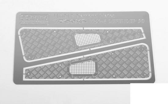 Diamond Plate Fender Covers for Traxxas TRX-4 RC4WD