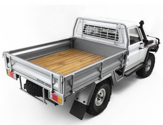 RC4WD Kober Rear Bed W/Tire Holder + Mud Flaps For RC4WD Tf2 Lwb Toyota Lc70 (Silver)